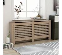 Cache-radiateur en MDF brun - vidaXL - 172x19x81 cm - Design à lattes