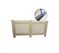 Monster Shop Cache Radiateur à Motif Grillagé en MDF Naturel Personnalisable de 172cm de Large x 82cm de Haut x 18,8cm de Profondeur