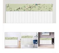 Cache-radiateur en velours avec motif chinois contemporain pour la poussière pour la maison (140 cm)