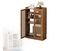 Cache-radiateur et Armoire de Rangement pour Routeur WiFi,Multiprise Et Organiseur Gestion des Câbles,Boîtier Modem sur Pied Bureau À Domicile avec Ventilation Cordon,Marron,23.2" W×9.8" D×38.1" H