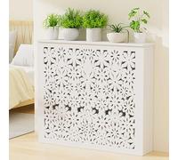 Cache-radiateur - Étagère chauffante - Étagère de rangement - Protection en bois moderne - Couvercle chauffant creux et respirant pour la maison, le salon, la chambre à coucher, le couloir, le bureau.