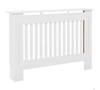 Cache-radiateur - HOMCOM - couverture radiateur design panneau cabinet meuble - MDF - 112x19x81cm - blanc