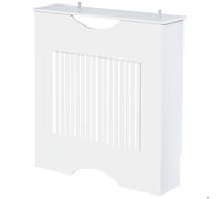Cache-radiateur - HOMCOM - en bois - design panneau - 78 x 19 x 82 cm - blanc