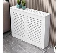 Cache Radiateur, Isolation Thermique, Dissimulation Des Tuyaux, Tablette de Radiateur Blanc Portable pour Salon, Chambre ou Bureau(70x80x20cm/28x31x8in)