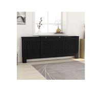 vidaXL Cache-radiateur 325556 MDF noir 205 cm