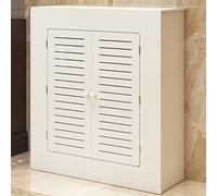 Cache-radiateur moderne avec étagère de rangement et double porte, idéal pour le salon, la chambre à coucher, la maison, le bureau, armoire chauffante murale pour décoration et protection