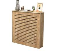 Cache Radiateur Moderne avec Étagère de Rangement Supérieure et Persiennes Respirantes, pour Décorer Salon, Chambre, Couloir ou Bureau(80x25x80cm)