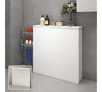 Cache-radiateur moderne - Cache-radiateur décoratif pour salon et salle de bain, installation facile, étagère de radiateur élégante, meuble de sol polyvalent, finition blanche