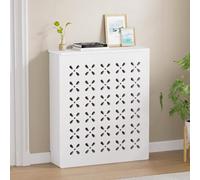 Cache-radiateur Moderne Décoratif Ajouré a Motif Floral, Structure Stable, pour Salon, Chambre, Bureau ou Salle de Bain(80x25x80cm)