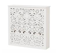 Cache-radiateur moderne en bois - 80 x 80 x 15 cm - Bouclier thermique - Design compact