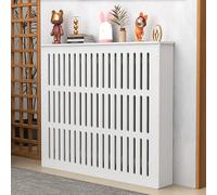 Cache-radiateur Moderne, Étagère Blanche Pour Armoire Chauffante, Cache-radiateur Décoratif Pour La Maison, À Persiennes Verticales, Pour La Maison Et Le Bureau(90 * 80 * 20cm/35.4 * 31.5 * 7.9in)