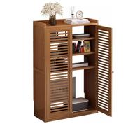 Cache radiateur moderne, meuble radiateur avec 2 portes, grille décorative ventilée, installation sans perçage, pour bureau à domicile(Brown,59x25x67cm)