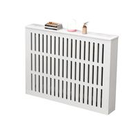 Cache-Radiateur Moderne Pour La Maison, Blanc à Persiennes, Cache-Tuyaux Encombrants, Respirant, Stable Et Facile Installer(80x80x20cm/31x31x8")