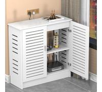 Cache-radiateur moderne pour la maison et le bureau, cachette de défonceuse, étagère au sol réglable, design Slish 61 x 88,9 x 30,5 cm, parfait pour câbles et décoration