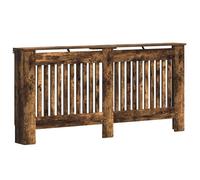 Cache-radiateur moderne - vidaXL - Chêne fumé - Bois d'ingénierie - 172x19x81,5 cm - Design à lattes verticales