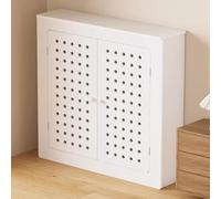 Cache Radiateur Mural Moderne à Double Porte avec Plateforme de Rangement et Crochets, Cache-tuyaux Encombrants(70x80x25cm/31x28x10in)