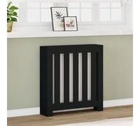 vidaXL Cache-radiateur haut Noir 78x20x82 cm Bois d'ingénierie Profil réduit