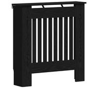 Cache-radiateur noir aspect chêne 78 x 19 x 81,5 cm | Matériau bois | Couverture élégante pour radiateurs | Isolation thermique et décoration d'intérieur | Idéal pour salon et chambre à coucher