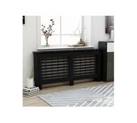vidaXL Cache-radiateur noir 172x19x81,5 cm MDF