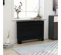 Cache-radiateur Noir - VidaXL - 112x19x81 cm - MDF - Espace de rangement pour livres et ornements Noir G