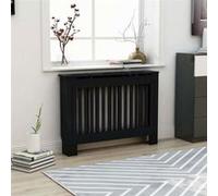 Cache-radiateur Noir - VidaXL - 112x19x81 cm - MDF - Espace de rangement pour livres et ornements Noir G