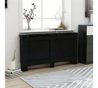 Cache-radiateur Noir - VIDAXL - 152x19x81 cm - MDF - Espace de rangement pour livres et ornements Noir G