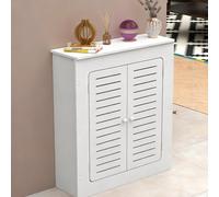 Cache Radiateur Plastique Capacité Charge Élevée Radiator Cover Étagère pour Armoire Chauffante Cuisine et Salle Manger(50x60x15cm/19.69x23.62x5.91in)