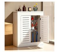 Cache Radiateur Portes Doubles Radiator Cover Grille Couvercle Maison de Chauffag Salon, Salle à Manger(60x60x20cm/23.62x23.62x7.87in)