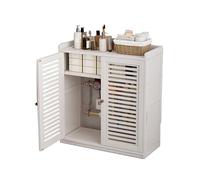 Cache-radiateur pour armoire et routeur pour maison et bureau - Blanc - Petit meuble pour salon et chambre à coucher - Design compact