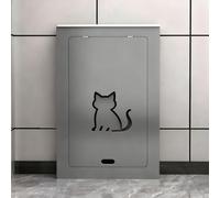 Cache-radiateur Premium en PVC - Panneau d'accès réglable de 1,2 cm d’épaisseur avec étagère intégrée, motifs de ventilation décoratifs, idéal pour salon et chambre(70x80x20cm/27.5x31.4x7.8in)