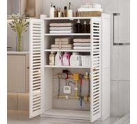 Cache Radiateur, Rack Rangement à Plusieurs Niveaux Ajustable, Ventilation, Dissimulation des Tuyaux, Etagere Radiateur pour la Maison et le Bureau(White,59x67x25cm/23x26x10in)