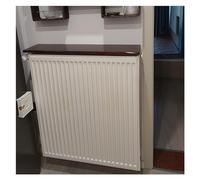 Cache-radiateur rectangulaire moderne en bois de 135 cm de long pour la maison/le salon/la cuisine, support pour plantes, facile à installer, style B, couleur blanche.