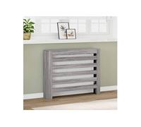 Cache radiateur sonoma gris 104x20x82 cm bois d ingénierie