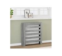 vidaXL Cache-radiateur Sonoma Gris 78x20x82 cm Bois d'ingénierie – haut, bouchon de radiateur