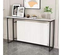 Cache Radiateur Tablette de Radiateur Canapé Console Table en Métal pour Couloir Chambre Salon Hall D'entrée(Black,150cm/59in)