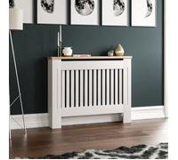 Cache-radiateur - Vida Designs - Arlington - MDF blanc - Étagère en bois - Taille moyenne