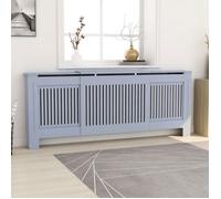 vidaXL Cache-radiateur MDF 205 cm Gris pour salon, chambre et séjour (intérieur)