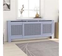 Cache-radiateur - vidaXL - 205 cm - MDF Gris - Design à lattes modernes - Espace de rangement supplémentaire Gris G