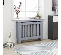 vidaXL Cache-radiateur Anthracite en MDF avec rangement pour livres et cadres photo
