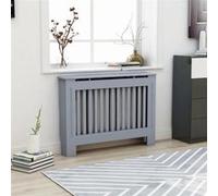 vidaXL Cache-radiateur Anthracite en MDF avec rangement pour livres et cadres photo