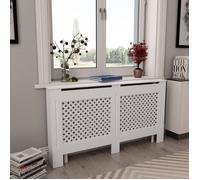 vidaXL Cache-radiateur Blanc 152x19x81,5 cm MDF