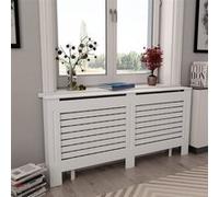 vidaXL Cache-radiateur, Couvercle de Radiateur, Housse de Radiateur Salon Salle de Séjour Maison Intérieur, Blanc 172x19x81,5 cm MDF