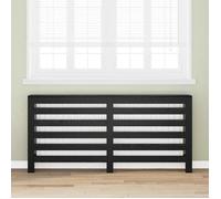 vidaXL Couvercle de radiateur Chêne Noir 175x20x82 cm Bois d'ingénierie