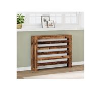 Cache radiateur vieux bois 104x20x82 cm bois d ingénierie