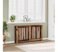 vidaXL Cache-radiateur vieux bois 149x20x82 cm bois d'ingénierie, bouchon de radiateur, cache-radiateur haut, radiateur à profil réduit Bois