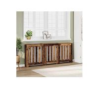 vidaXL Cache-radiateur 852769 Vieux bois (bois d'ingénierie) 205×21,5×83,5 cm Multicolore