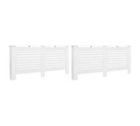 Cache radiateurs 2 pcs Blanc 172x19x81,5 cm MDF