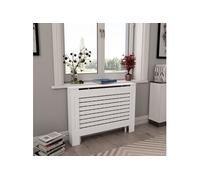 Cache-radiateurs Blanc - 112x19x81,5 cm MDF