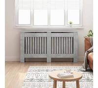 vidaXL Cache-Radiateur 2 pcs Marron (142-205) x 20.5 x 81.5 cm