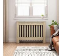 vidaXL Cache-Radiateur 2 pcs Marron (142-205) x 20.5 x 81.5 cm